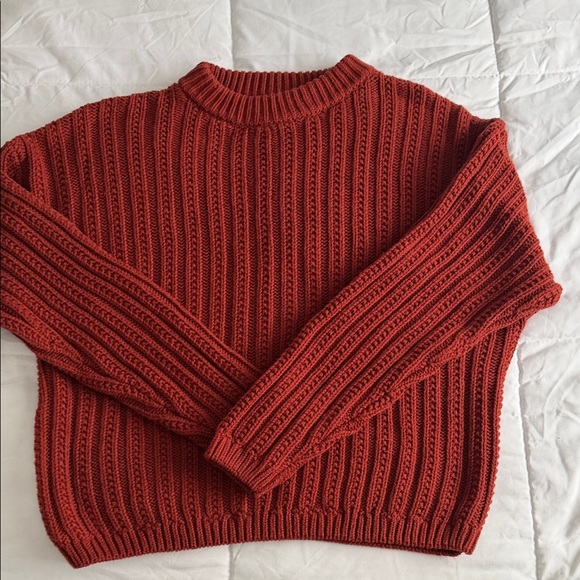 Universal Thread Rust Ribbed Sweater - Picture 1 of 3